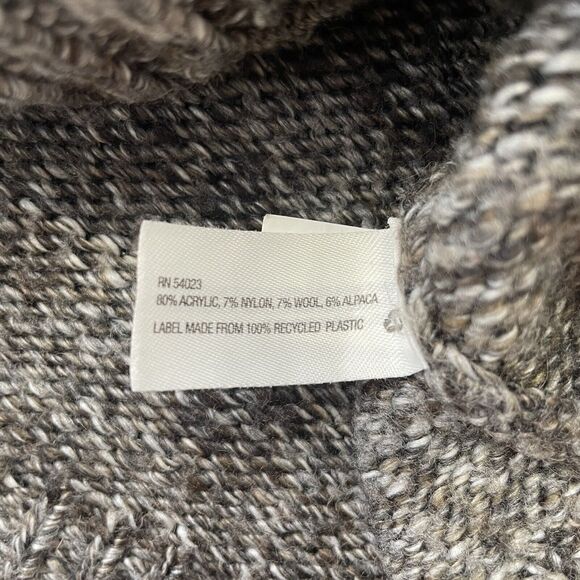 Gap Sweater Womens Medium Grey Brown Asymmetrical Zipper Cardigan Casual Knit - Picture 4 of 7